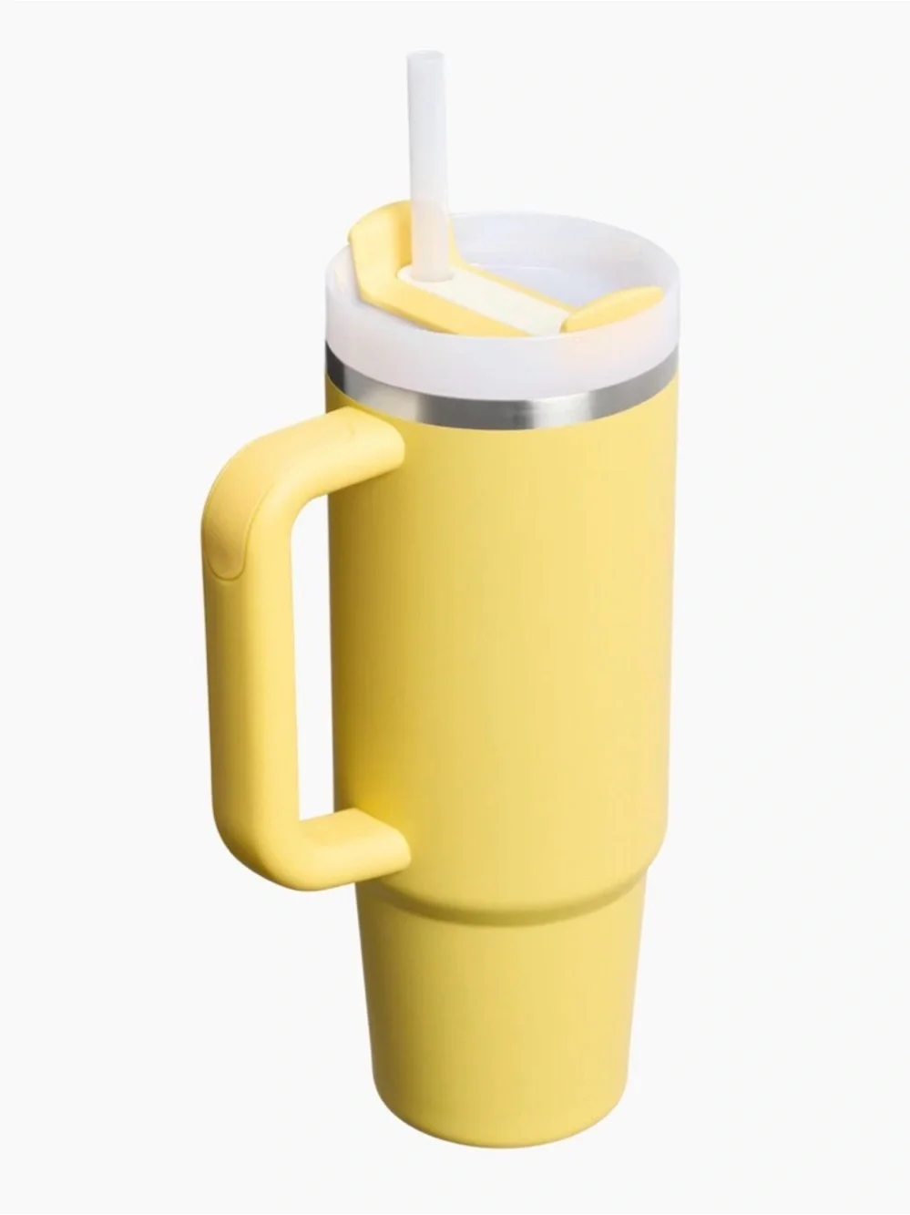 NEW 30 oz Stanley “Daffodil” Insulated Travel Tumbler with Handle and Straw Lid - Picture 2 of 5